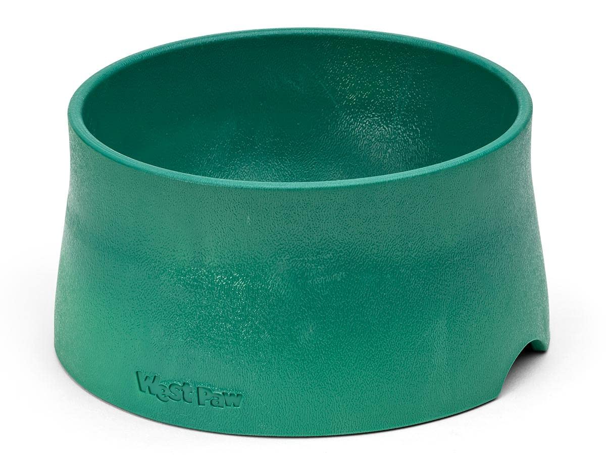 West Paw 犬用食器 フードボウル 滑らない シーフレックス ノンスリップボウル グリーン(ケルプ)