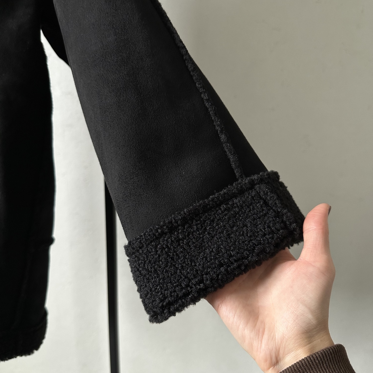 【受注予約1週間】スタンドカラームートンオーバーCO/ブラック