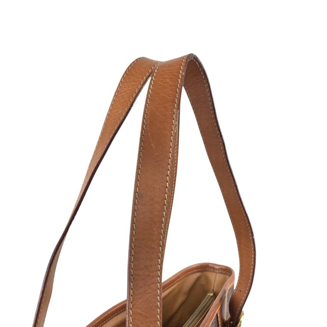 CELINE セリーヌ マカダム トートバッグ ブラウン ブラゾン型押し PVC レザー vintage ヴィンテージ オールド  yvj7zp