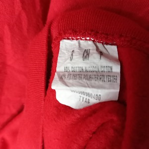 フルーツオブザルーム　クルーネック　スウェット　トレーナー　無地　レッド　S