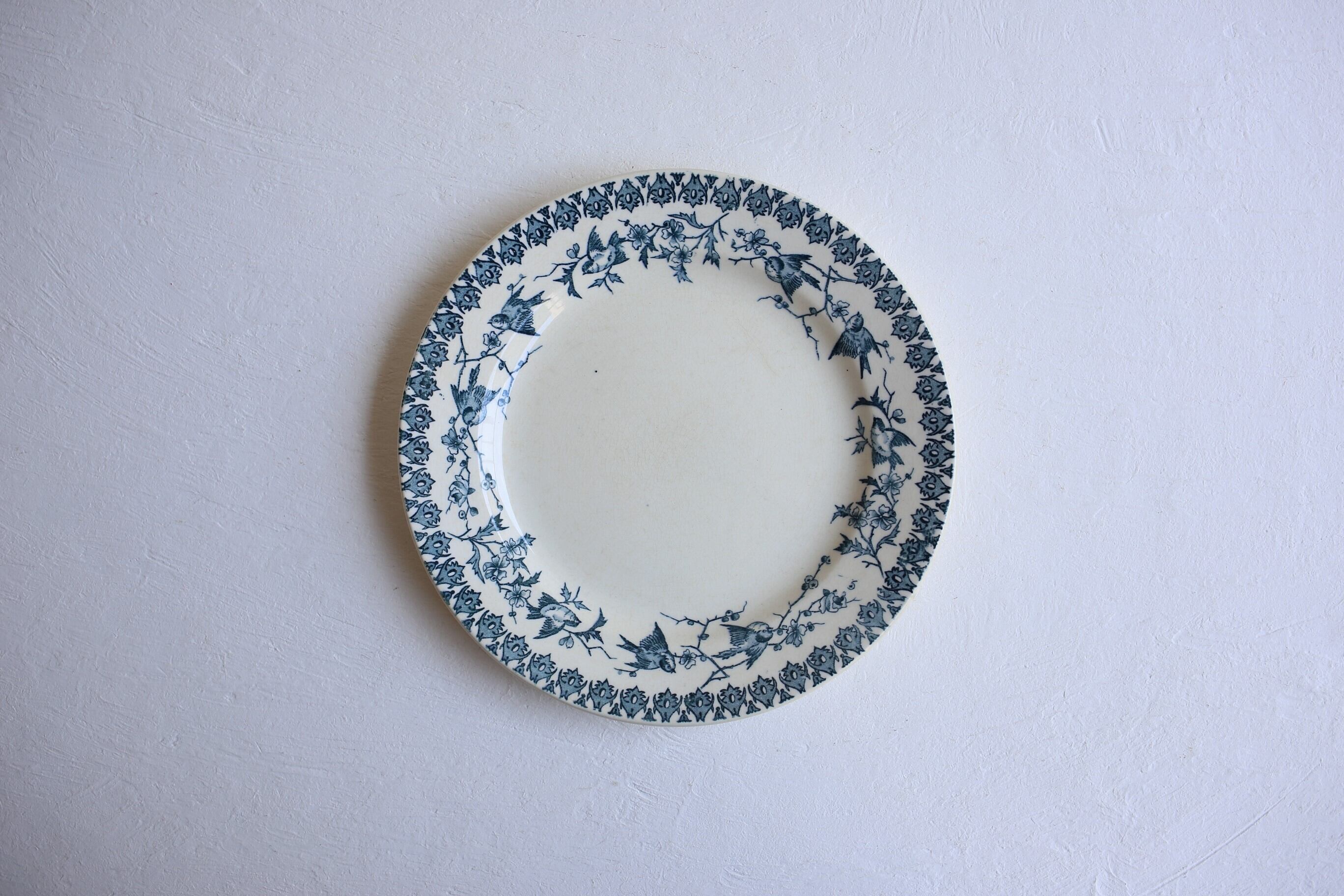 フランス アンティーク Choisy le Roi ショワジールロワ 「小鳥のガーランド」N-03017g