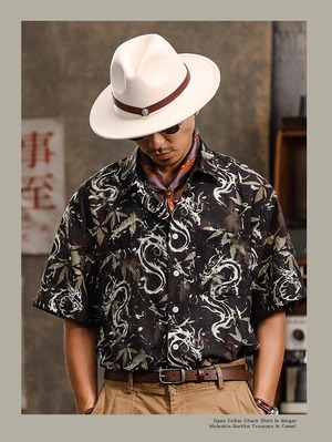 M～4XL：Casual Retro Shirts【G1052】