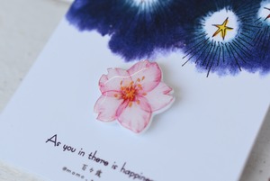 百々歳　桜ブローチ
