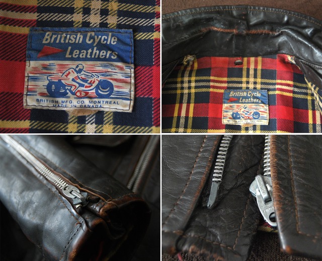 70s British Cycle Leathers Dポケット Wライダース