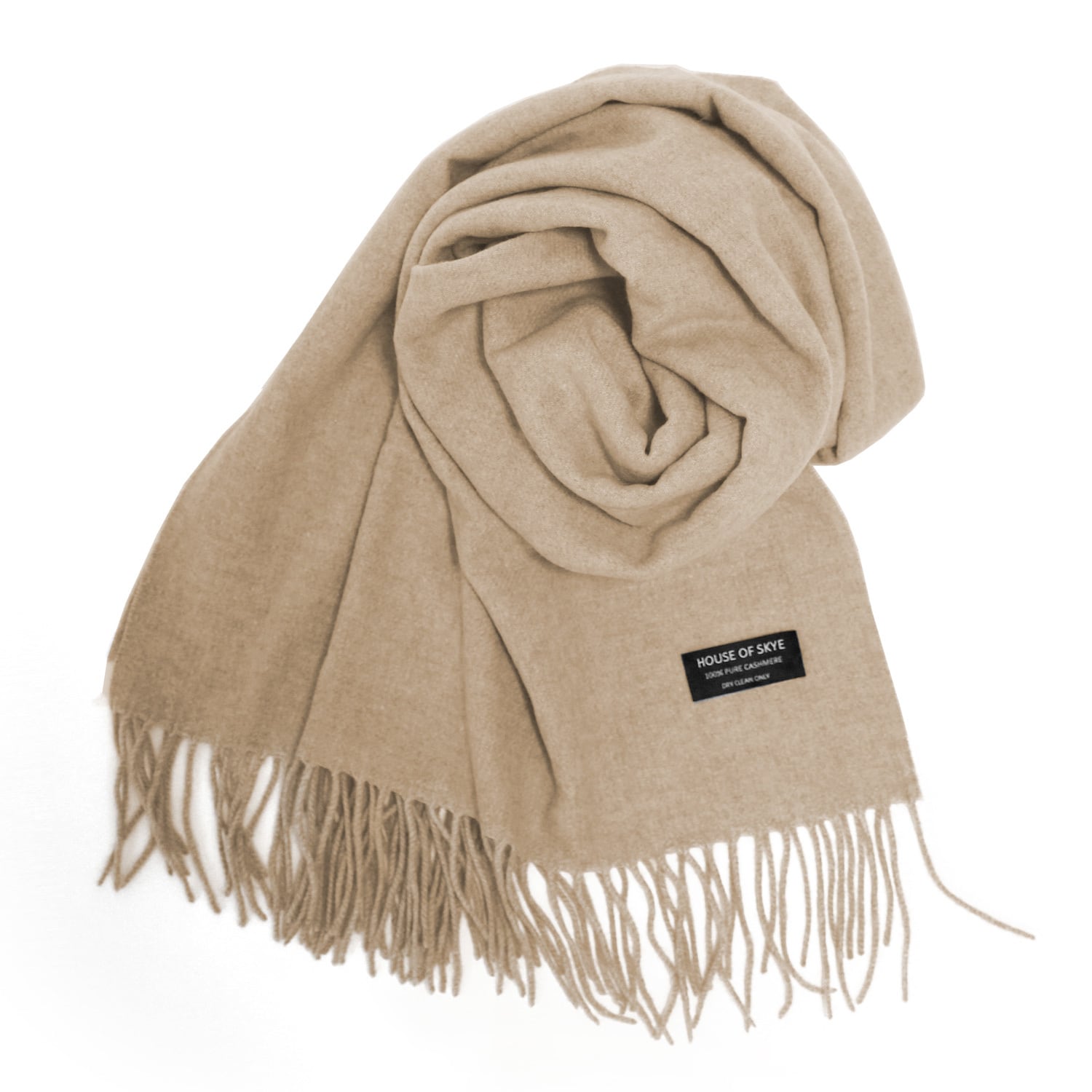 100%ピュアカシミヤ 大判ストール (ベージュ) | Cashmere World design  