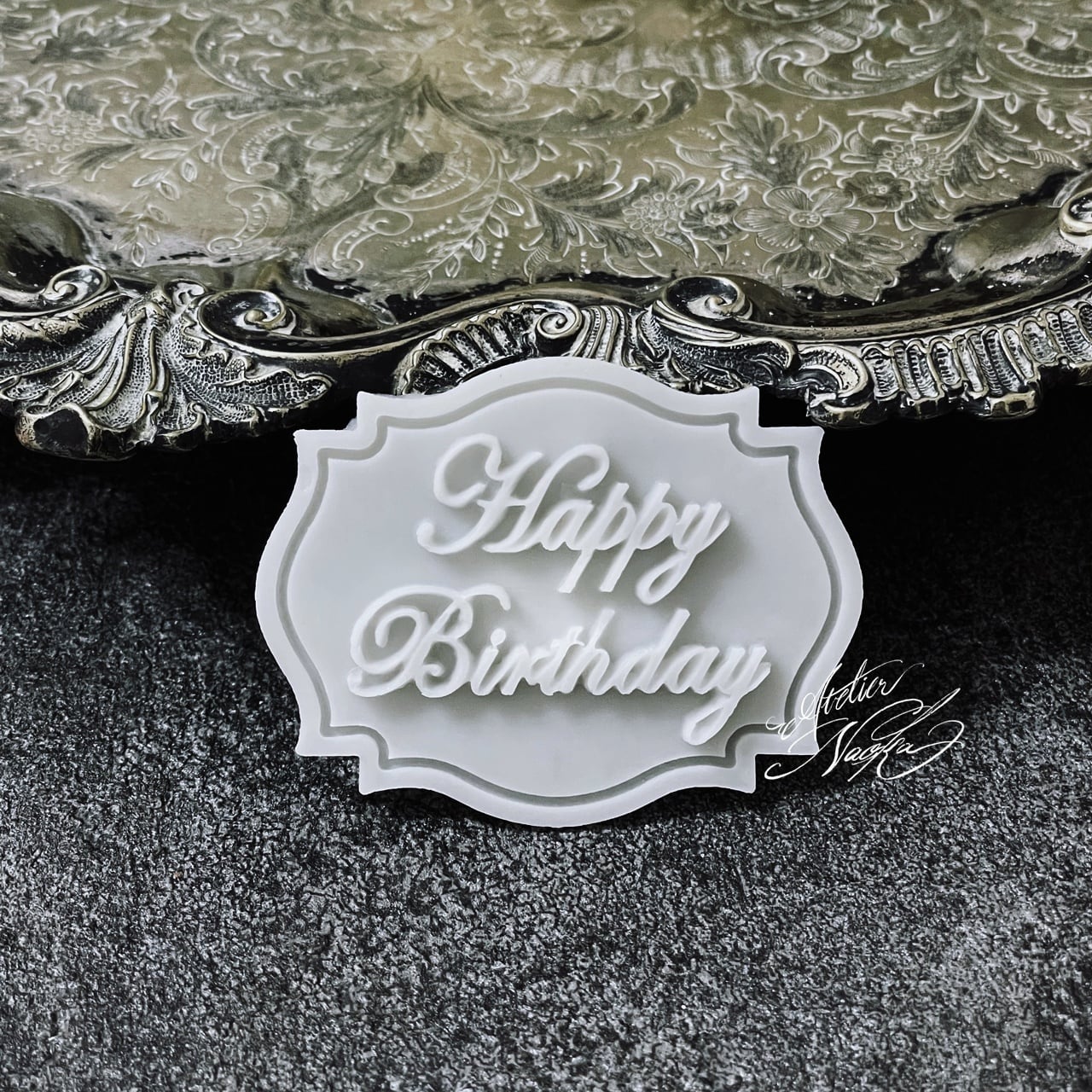 Happy Birthdayプレートa♪シリコンモールド | シリコンモールド