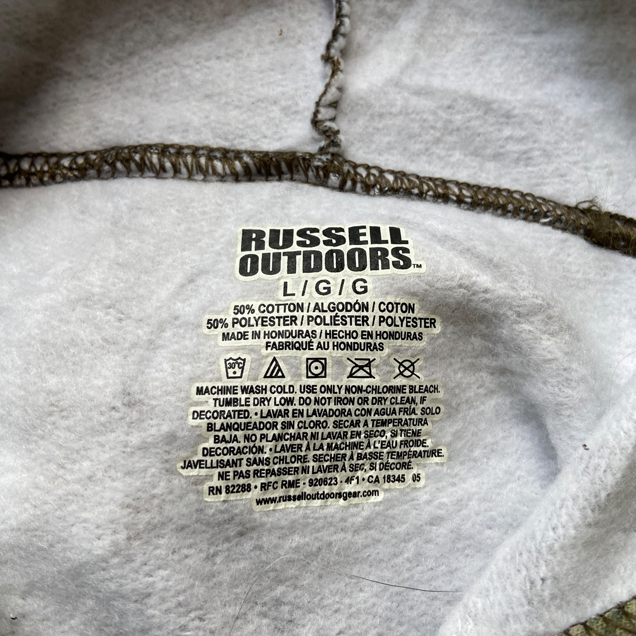 RUSSELL OUTDOORS リアルツリーカモ 総柄 スウェットパーカー メンズL 