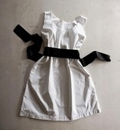 フランスアンティーク 1900s アールデコ的花々と隠されたモノグラムのあるワンピース