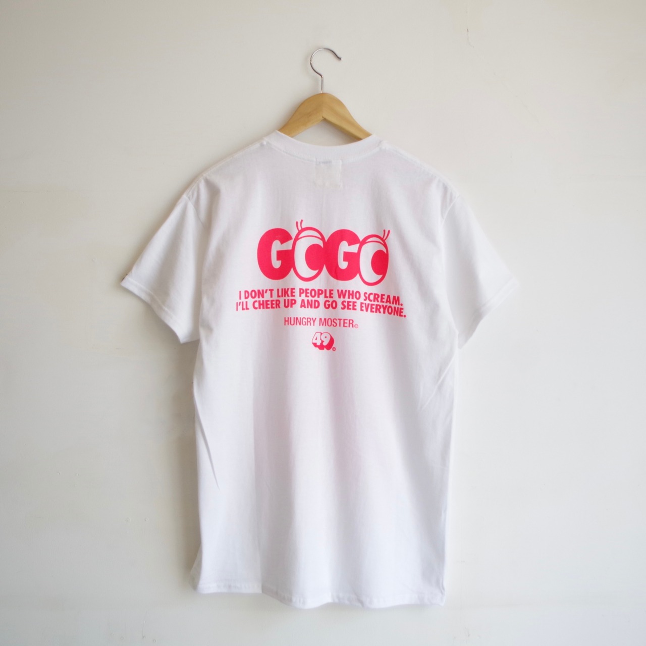 Fortynine SENSITIVE GENIUS S/S Tee　White×Pink