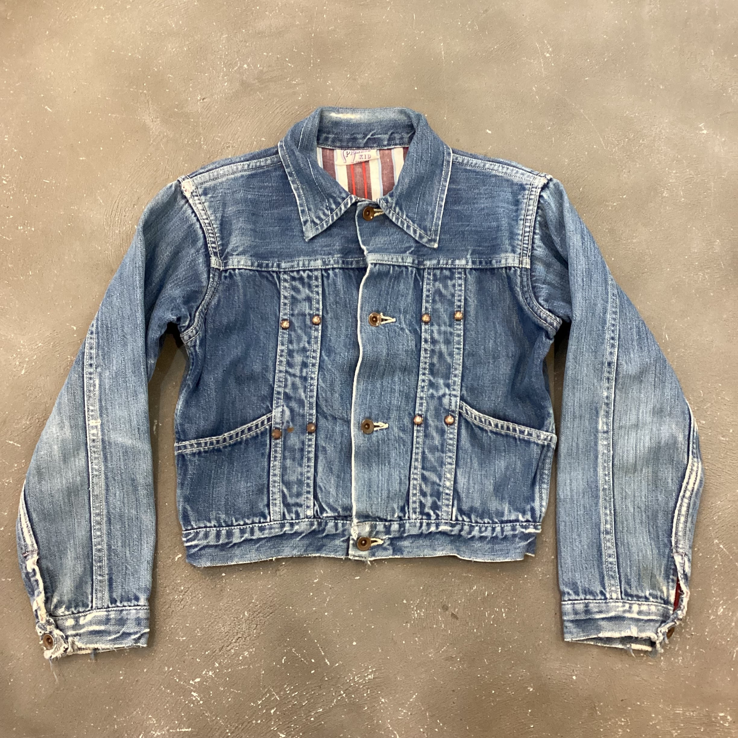 VTG 50s PRAIRIE KID デニムジャケット コットンライナー 打込