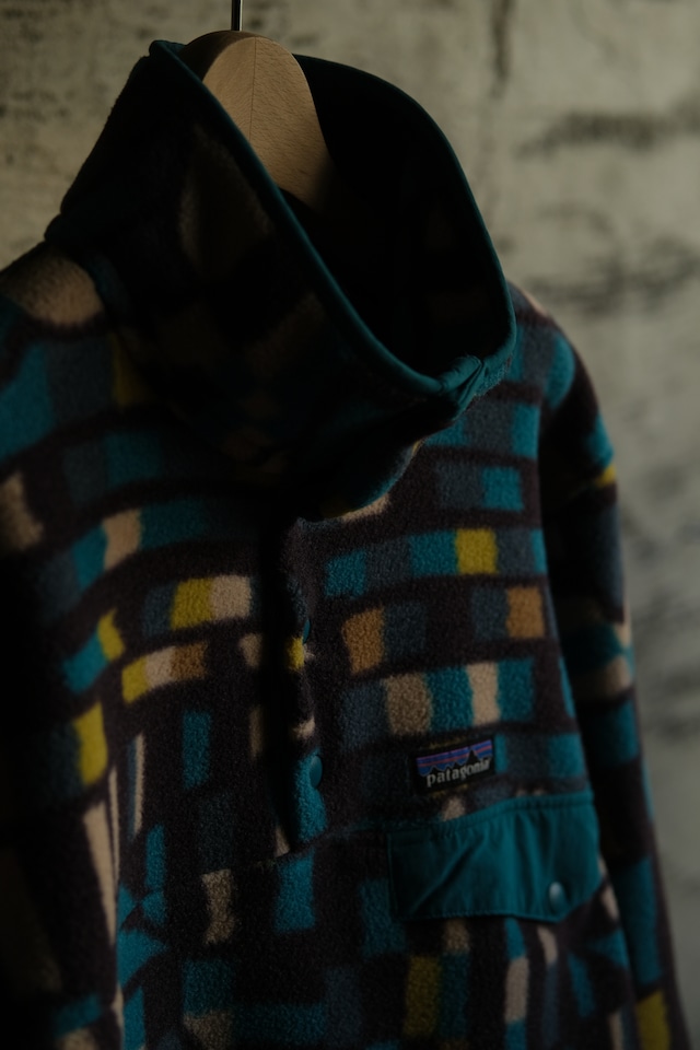 Utah/"patagonia" synchilla fleece snap tee pullover/Belay Blue