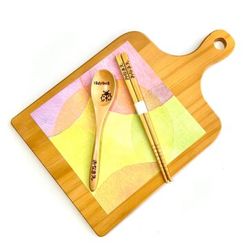 スプーン箸セット400円♡プレゼントや卒園に♡ウッドバーニング たのしい 