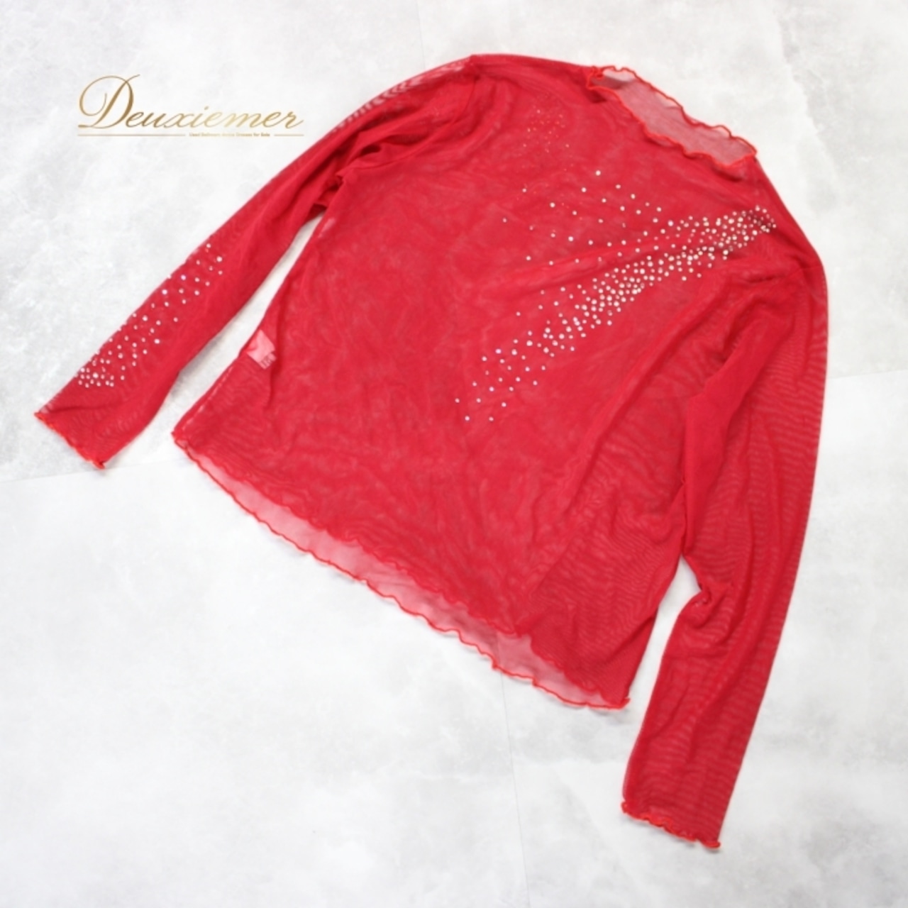 社交ダンス 衣装 スタンダード トップス レッスンウェア レディース オールシーズン 赤 Create-Sun クリエイトサン レッド系 レース 輝き ラインストーン トップス おしゃれ ダンスウェア スワールデザイン フェミニン カジュアル アパレル ポリエステル レディースファッション コーディネート パーティー 衣装 レッスン着 戸外 ランニング 体操