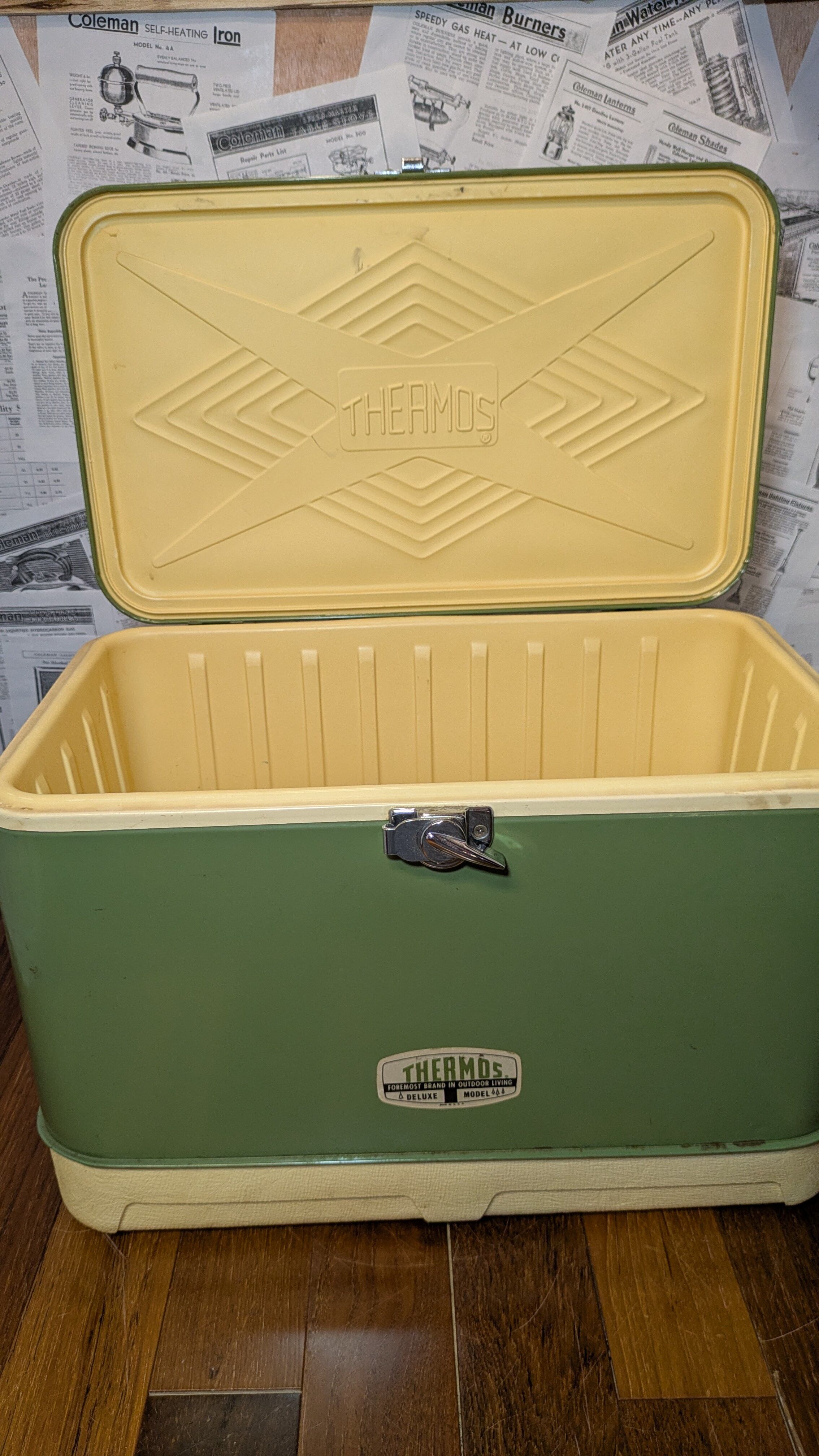 Vintage Thermos Cooler Box SteelBelt AvocadoGreen ビンテージ