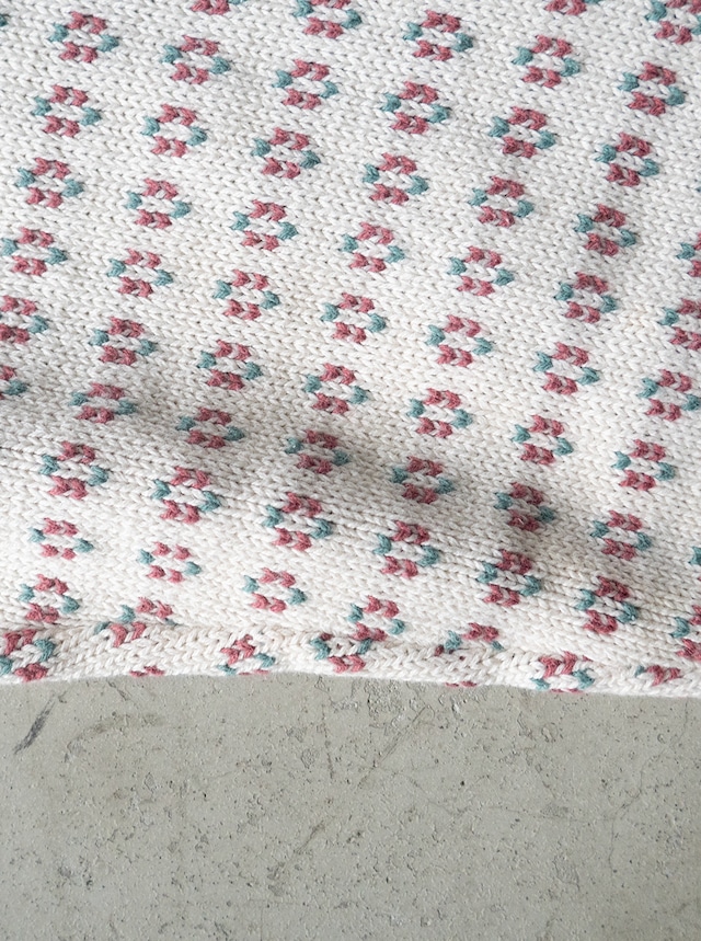 "LORD JEFF" 1980s Cotton fine pattern knit MADE IN U.S.A