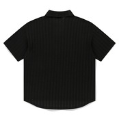 DAMAGE COLLAR POLO SHIRT_BLACK