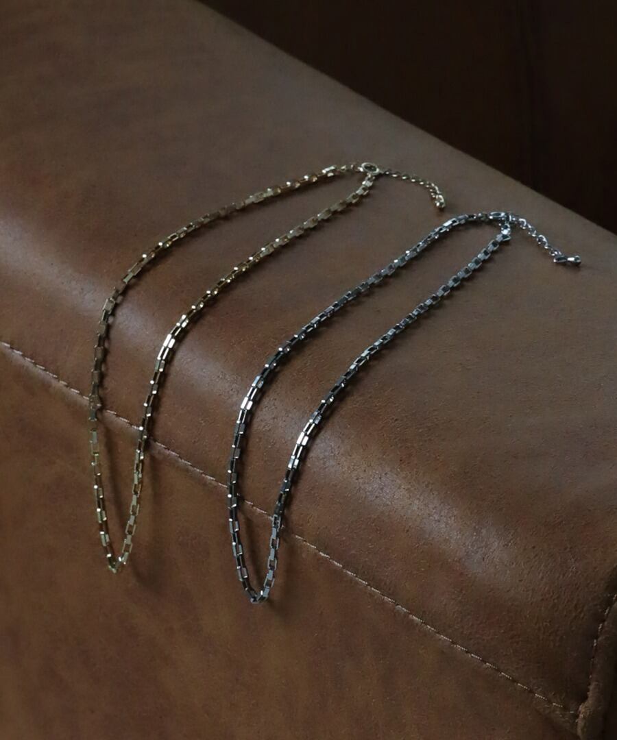 一部翌日発送◆スクエアアズキチェーンネックレス【e-70497】.