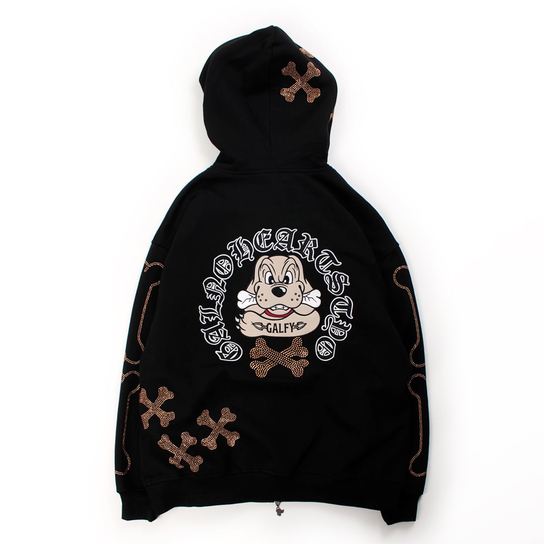 【GALFY】ピカピカ骨骨パーカー  153077 ガルフィー パーカー ストリート ブランド メンズ レディース ユニセックス