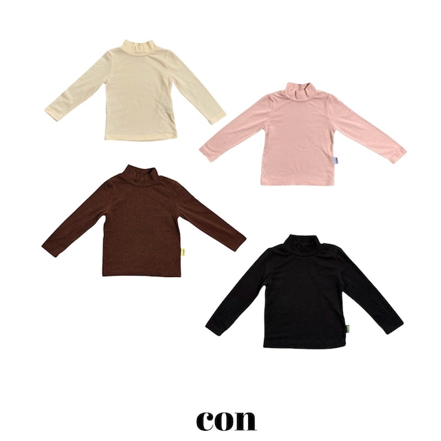 【取寄】con|just right half turtleneck|ちょうどいいハーフタートルネック|XXS-M(1-4号)|toddler|26 autumn