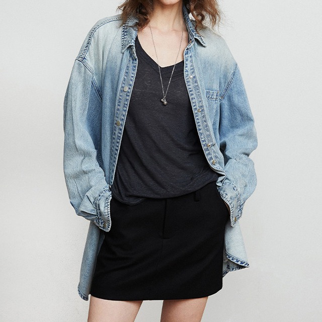 Carolingian denim shirt A00141