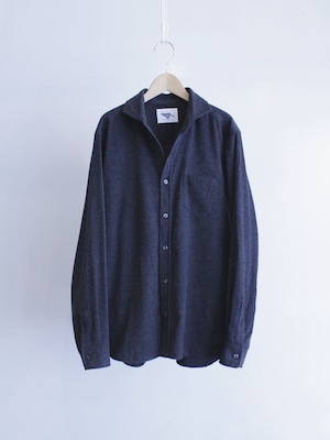 Garage.U.W WOOLEN FLANNEL SHIRT CHARCOAL GREY