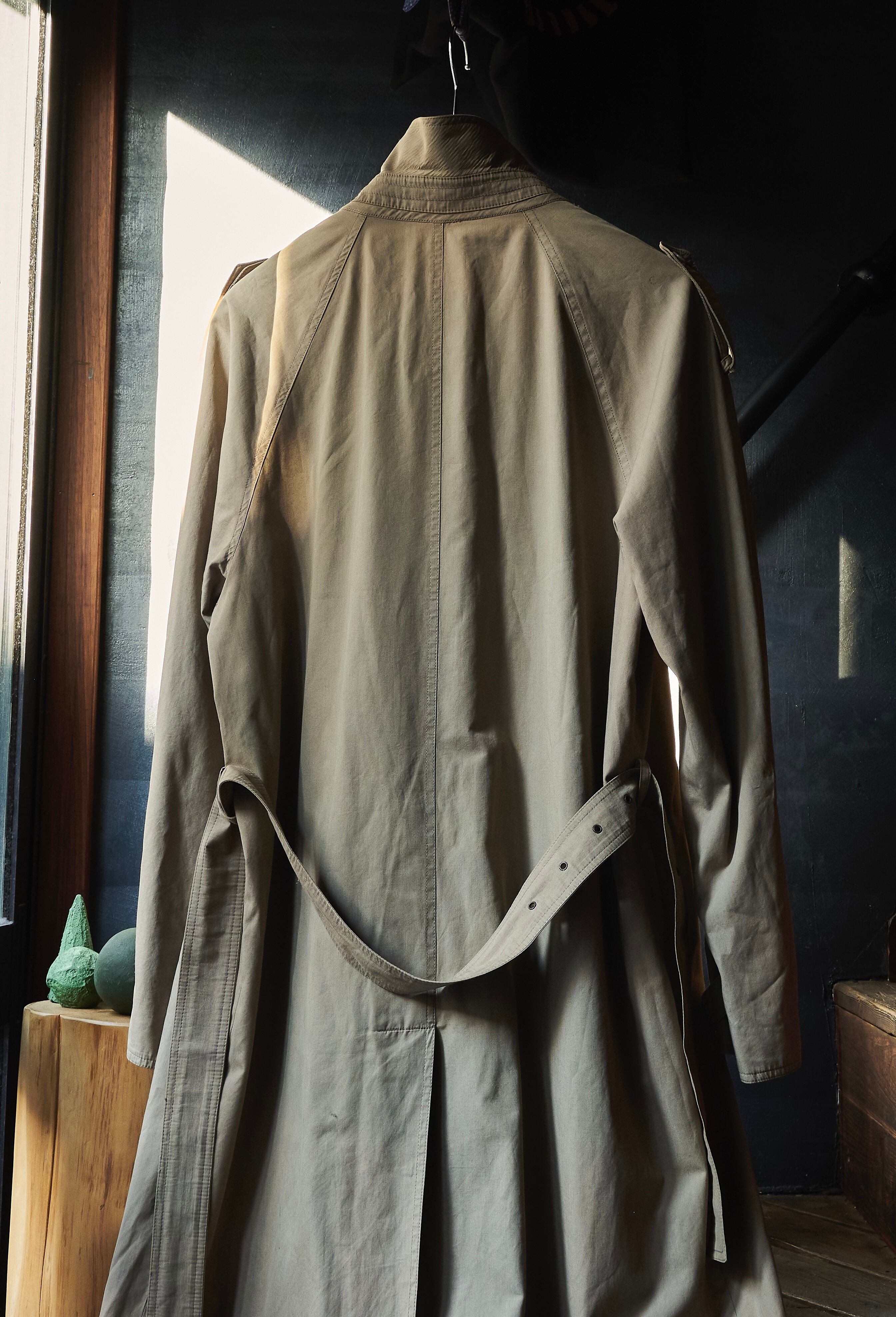 vintage allegri High-density cotton single trench coat | FOLLIEE.