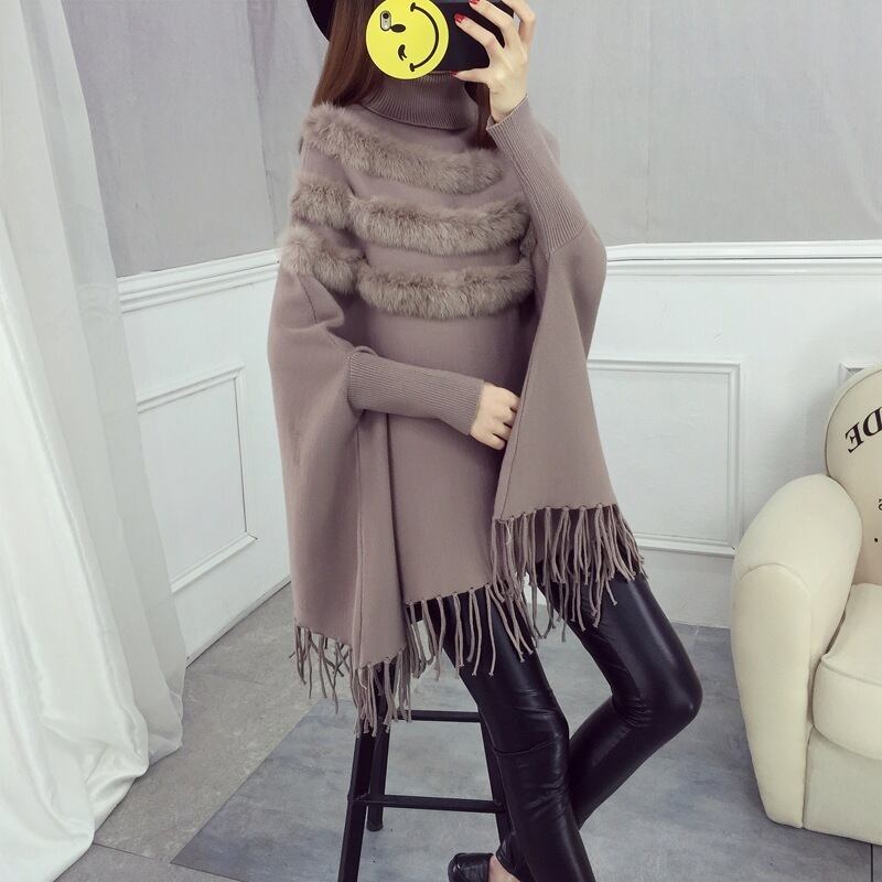 ファー付きポンチョ | select shop emma