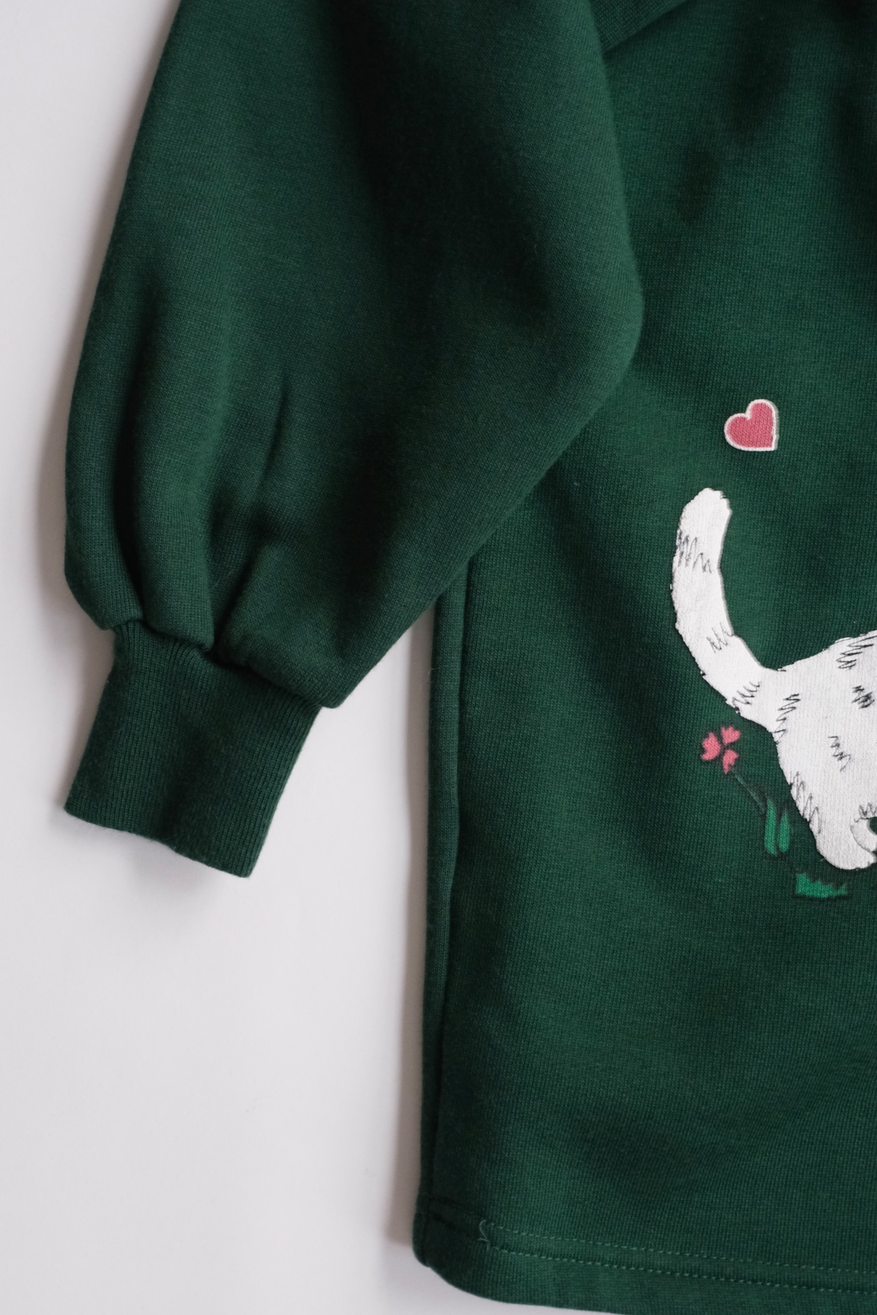 Cat & heart print sweatshirt