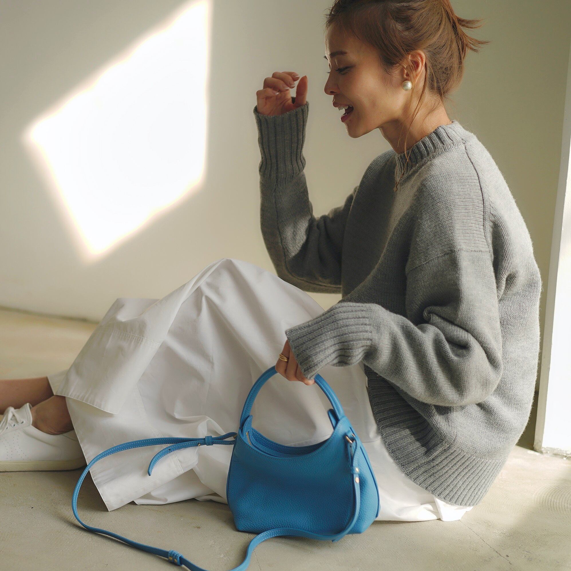 One Handle Bag/Sky Blue | ayako