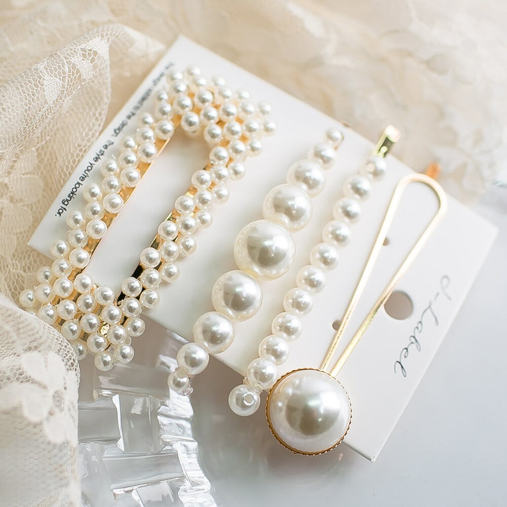 スクエアパールヘアピンセット ヘアピン ヘアアクセサリー パール パールピン 流行 人気 ヘア アイテム かわいい おしゃれ 大人 Leporem