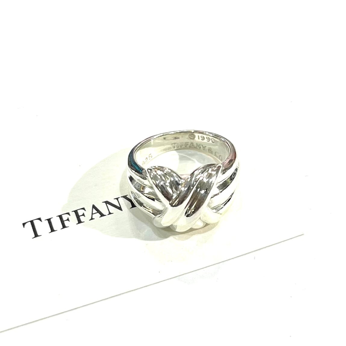 希少【TIFFANY&CO.】【15号】2620 ワイドシグネチャー ワイドリング