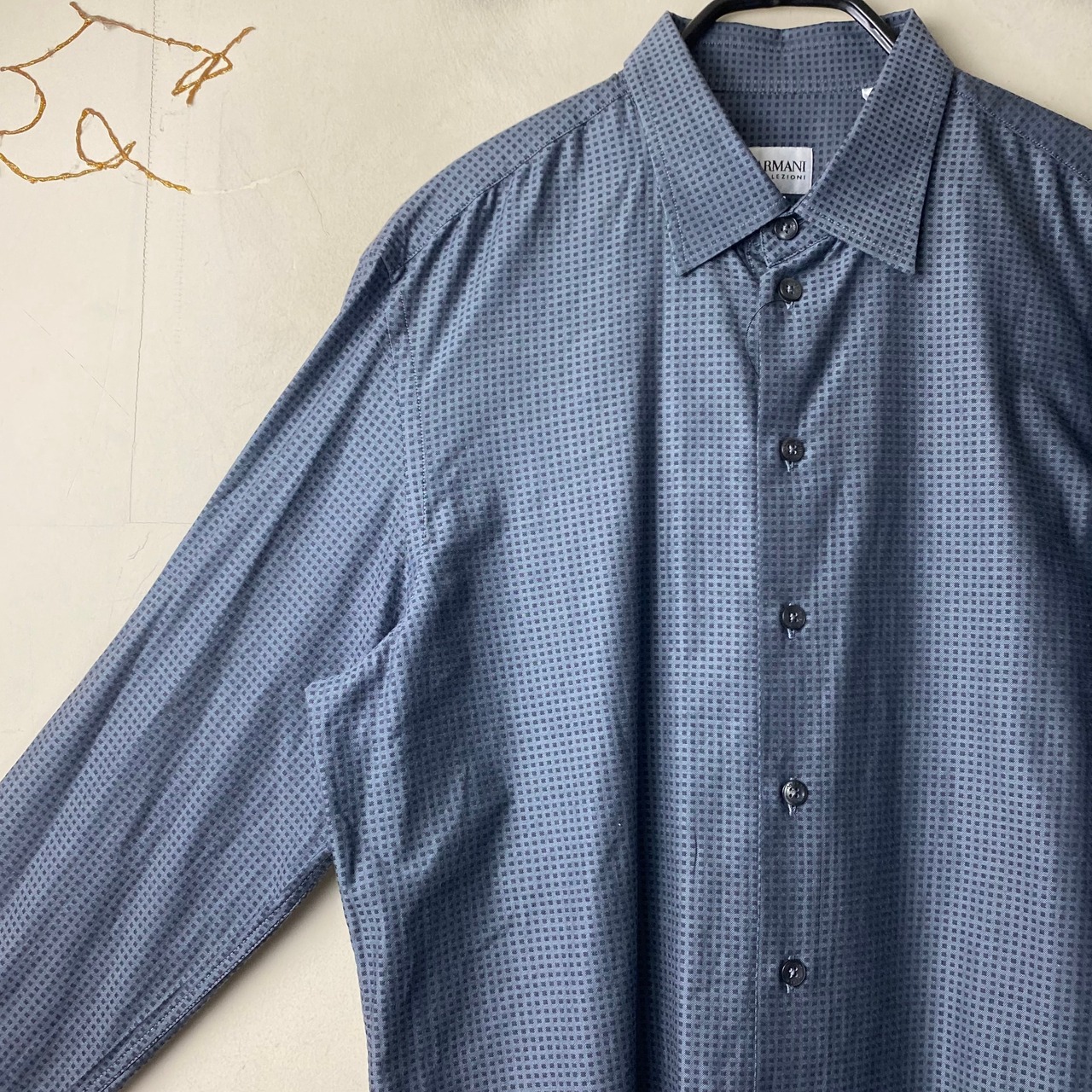 ARMANI COLLEZIONI plaid pattern cotton shirt
