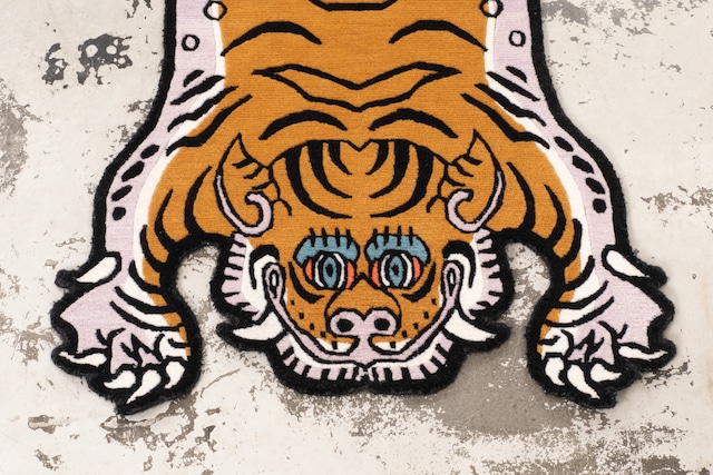 Tibetan Tiger Rug 《Sサイズ•ウール・オリジナル2・マスタードイエロー415》チベタンタイガーラグ
