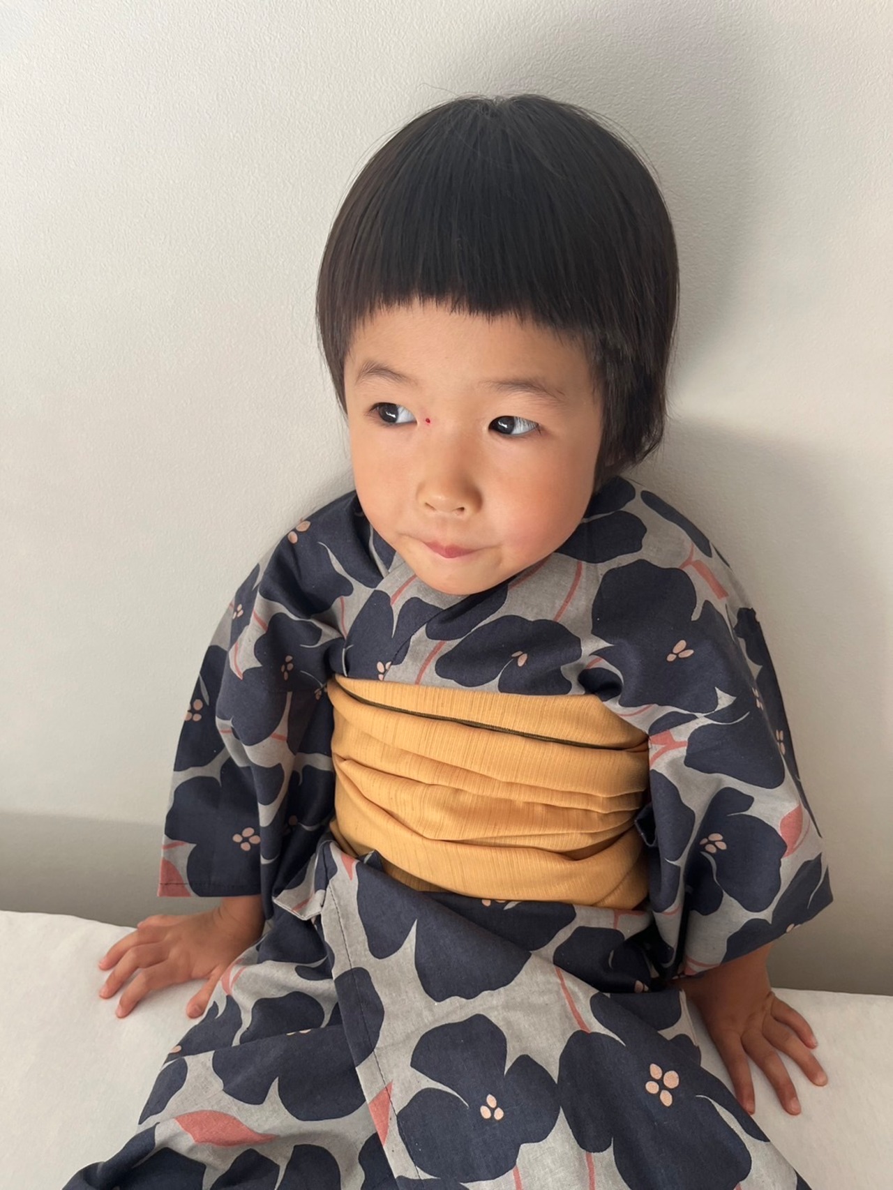 【新柄】オリジナル浴衣 モダンユカタ 大110〜130cm 抹茶(帯:カラシ) - 5