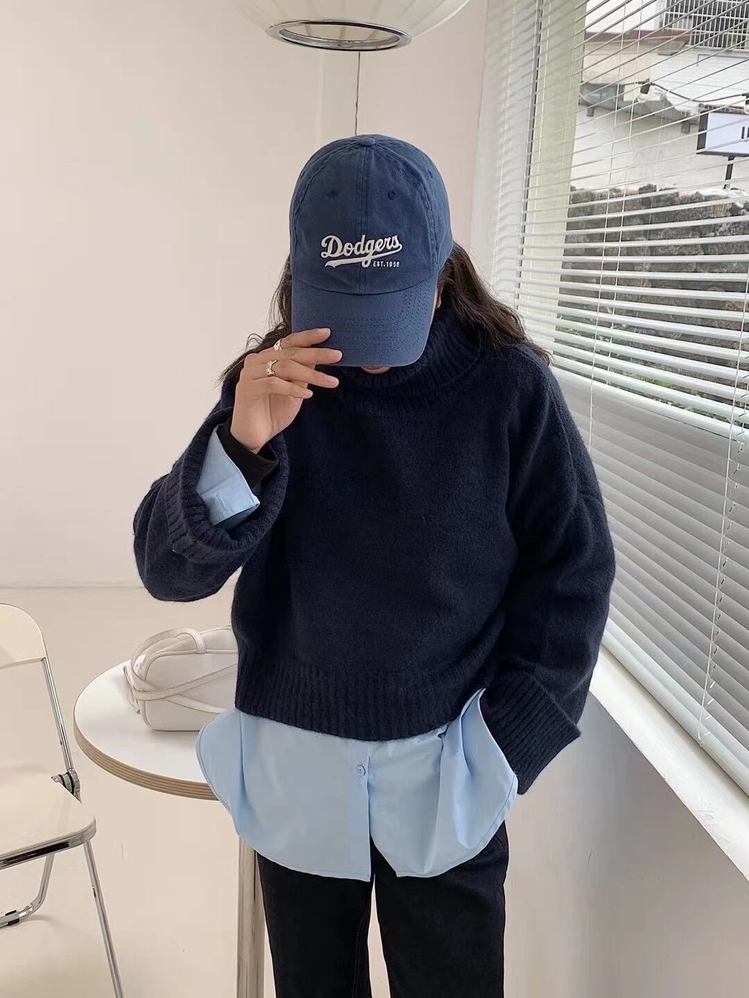 タートルネックカラーニット　AJ2205-D07