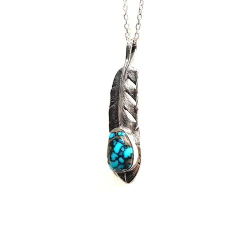 WHEELWORKS ホイールワークス CloudMountainTurquoise Feather Pendant クラウドマウンテン ターコイズ フェザーペンダント インディアンジュエリー