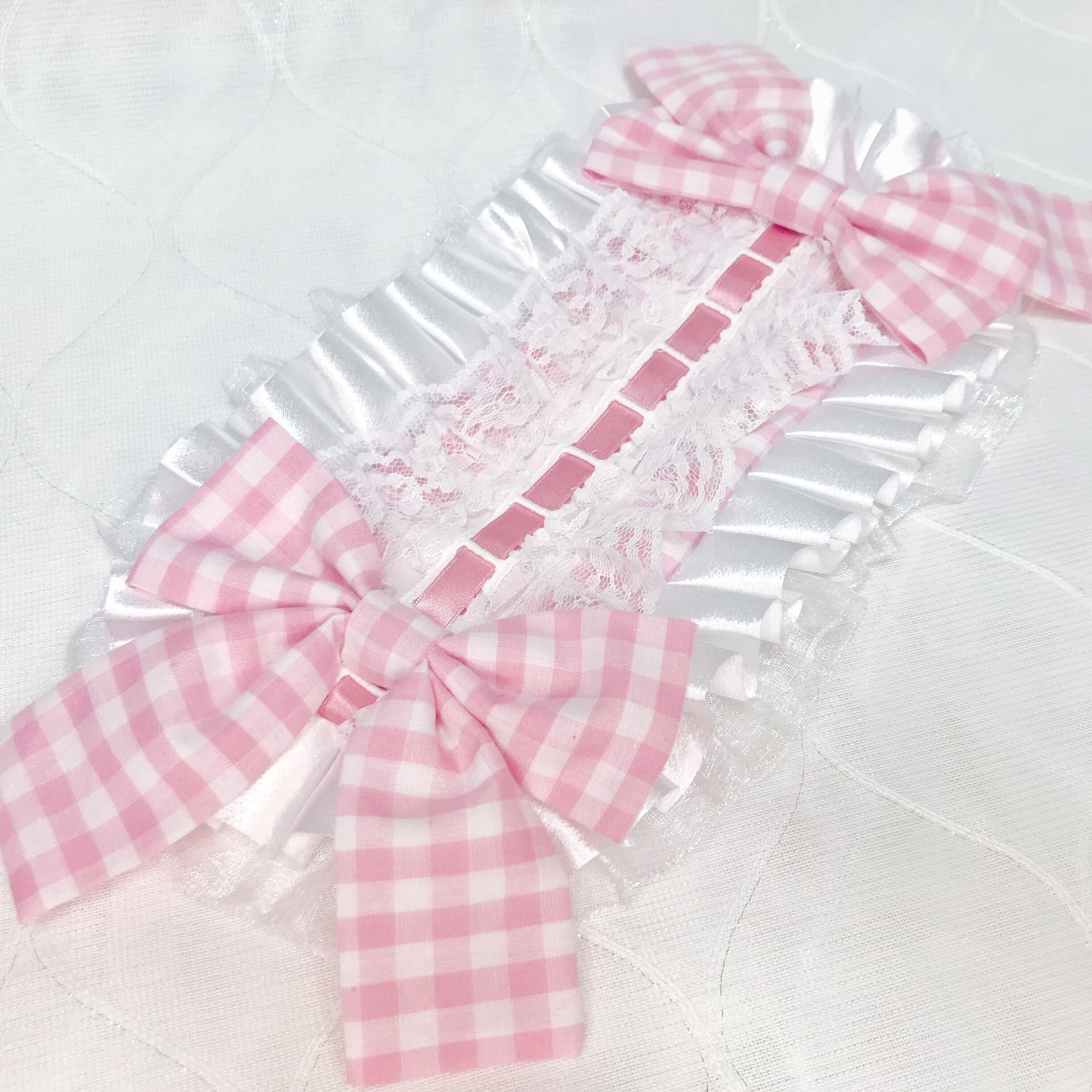 ギンガムチェックのでかリボンヘッドドレス(PK) | Fulla Fun