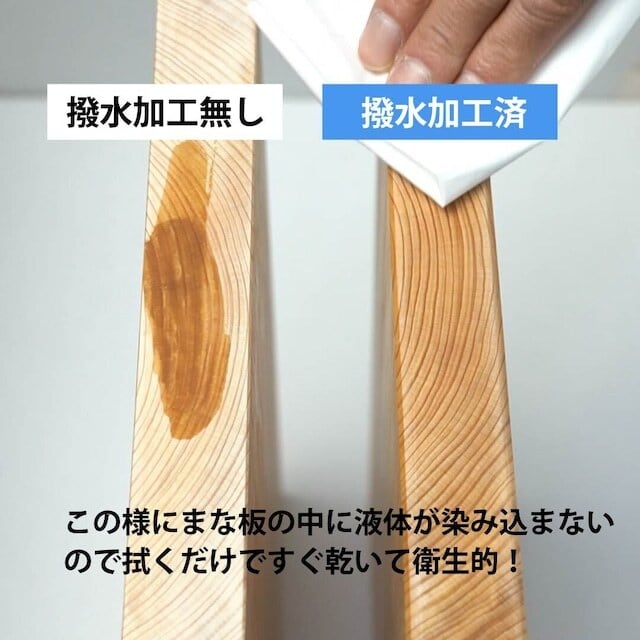 受注製作すぐ乾くひのきのまな板【Lサイズ】長さ=400mm・幅＝220mm・厚