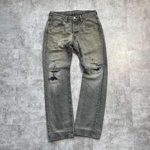 【W32 L32】 ポーランド製 levi's 先染ブラック リーバイス 501
