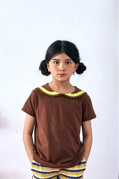 【2SS】KOQUELIKO(コキュリコ)Marine Tshirts brown(T)Tシャツ ブラウン