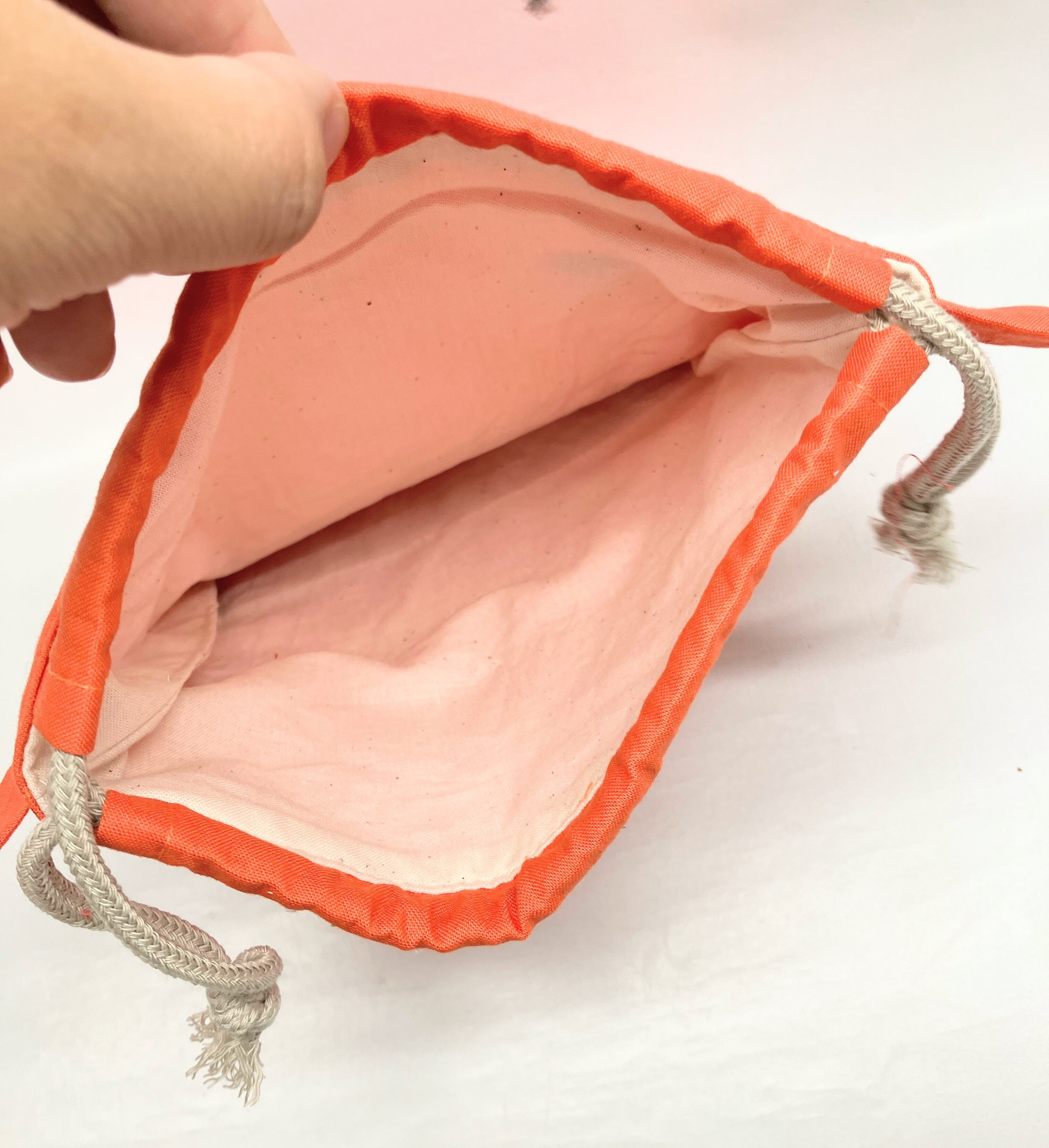 ハンドメイド 巾着袋 コップ袋 給食袋 めんだこ メンダコ コップ袋 給食袋 巾着袋｜とりさん工房ーかわいい