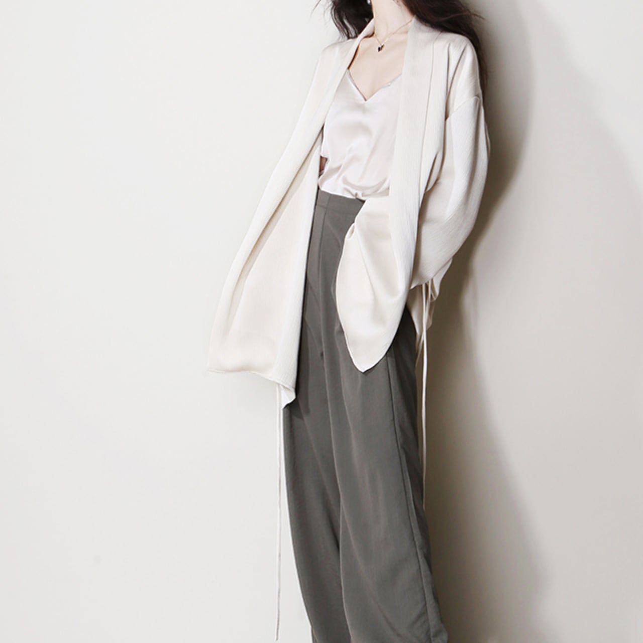 Long Shirt Open Front Silhouette L00363