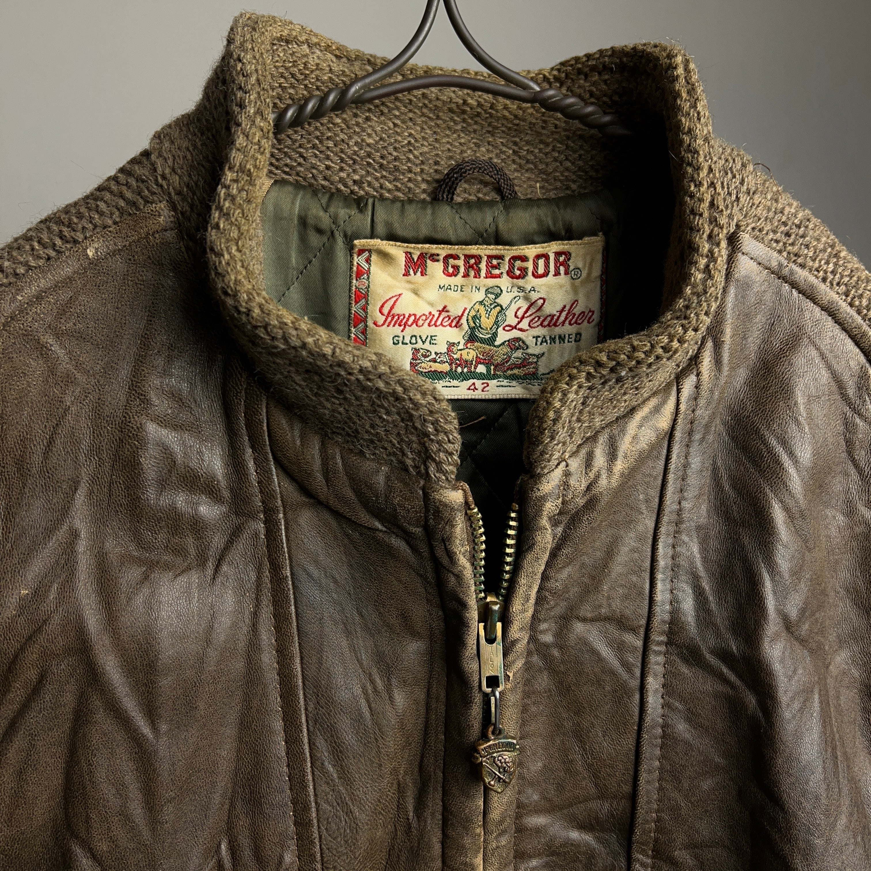 50's~60's McGREGOR Leather×Knit Jacket 50年代 60年代