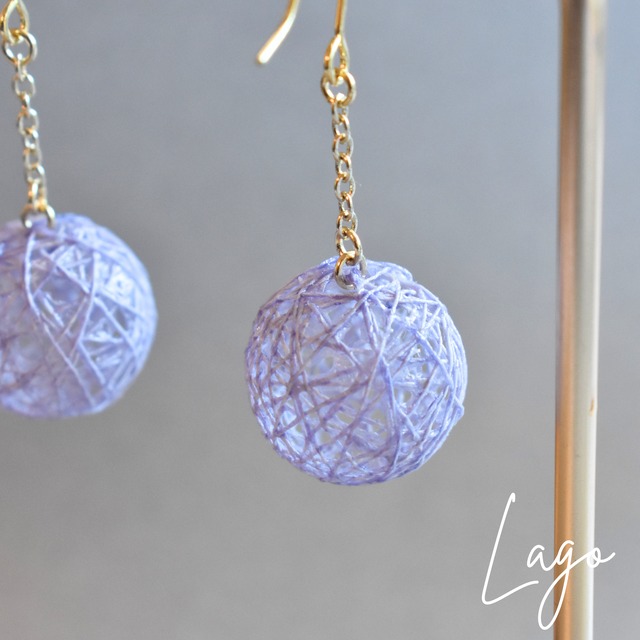 糸玉アクセサリー1ケ玉　　color/パープル