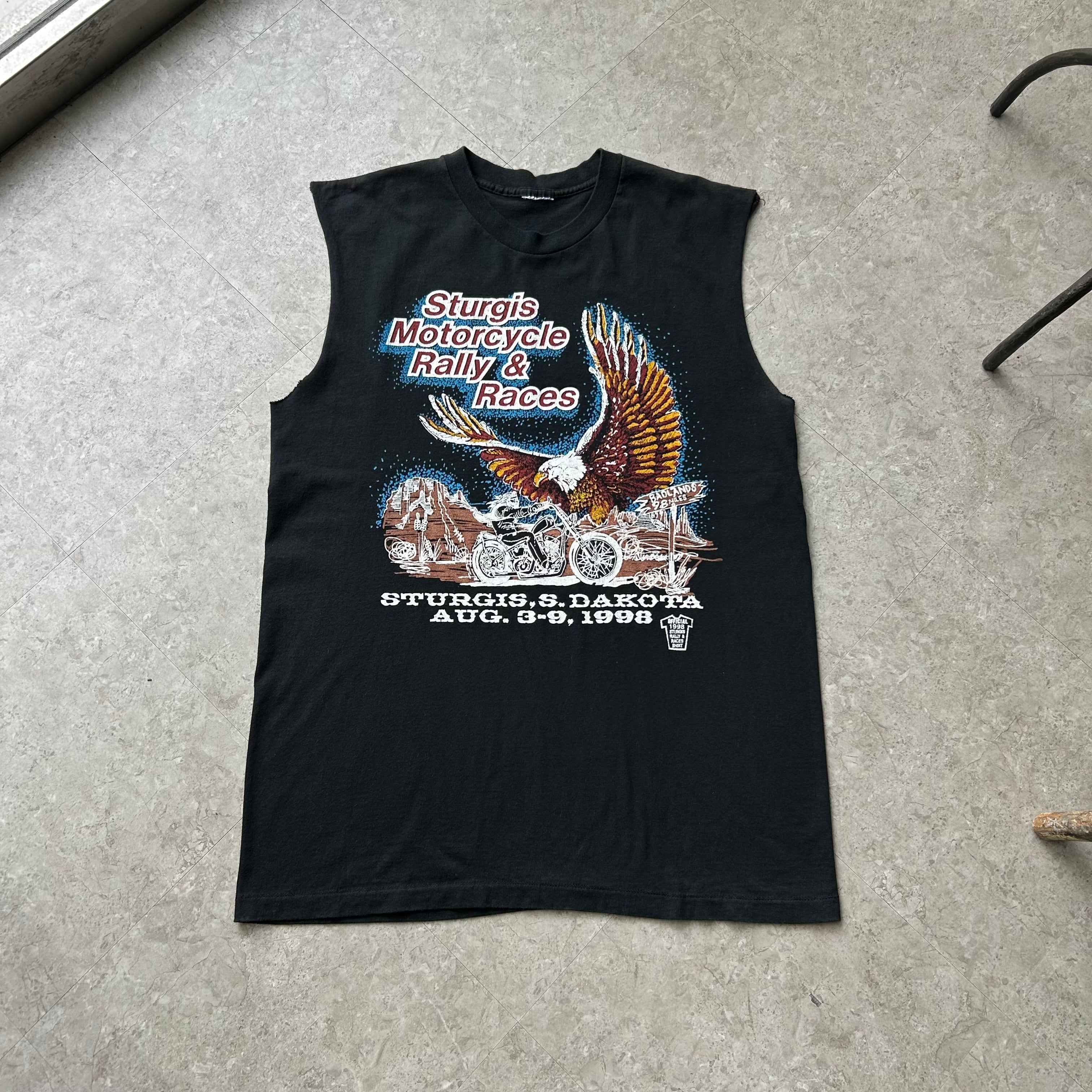 1998s STURGIS motorcycle rally "CUT OFF"no sleeve T-shirt【仙台店】