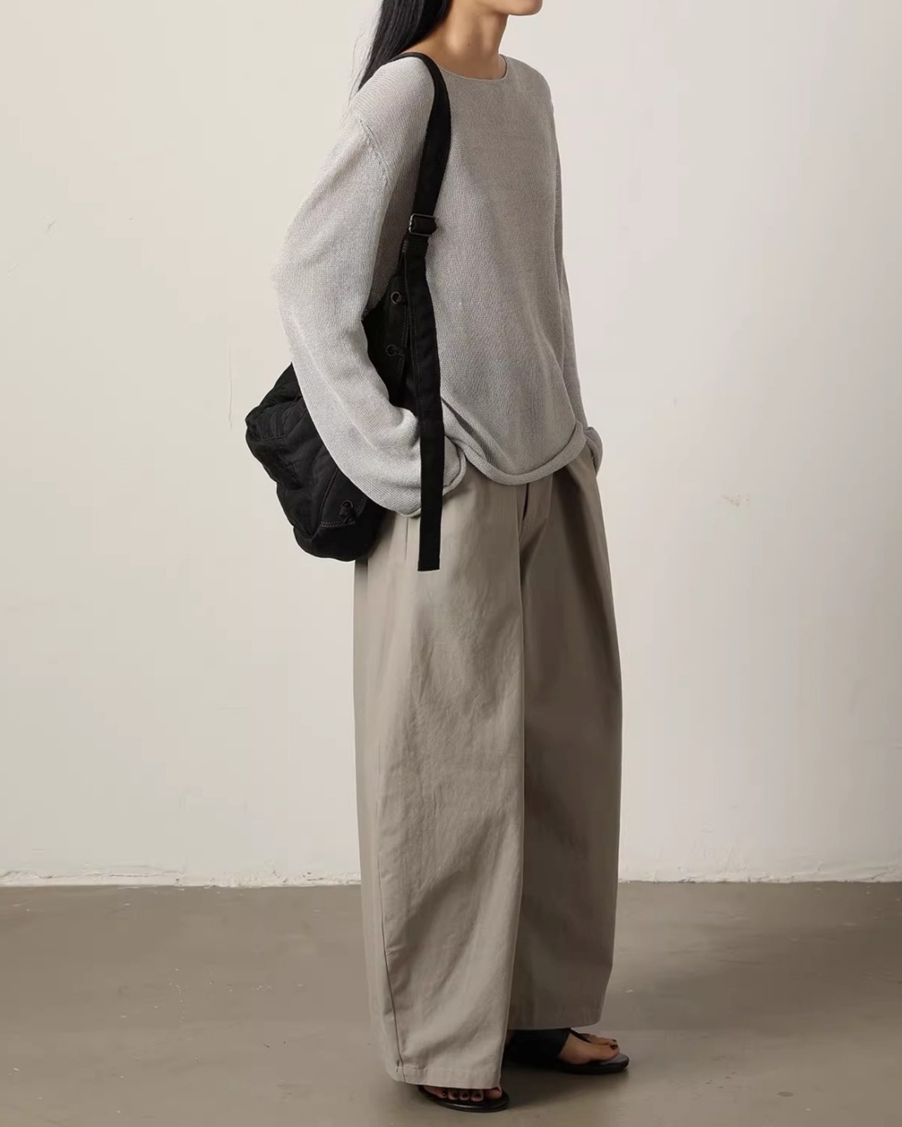 Drop shoulder loose Knit L0085