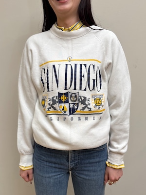 CU5-2 USED SWEAT "SANDIEGO"-WHITE-✳︎