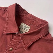 90s L.L.Bean エルエルビーン TRADITIONAL FIT 長袖 ワークシャツ XL/くすみピンク系 メンズ ビンテージ