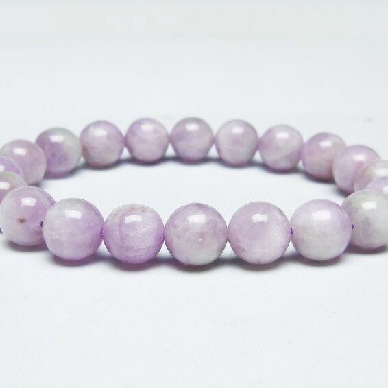 クンツァイト ブレスレット 10mm ミルキークンツァイト ブレス 一点物 メール便可 [M便 1/10] 111-46396