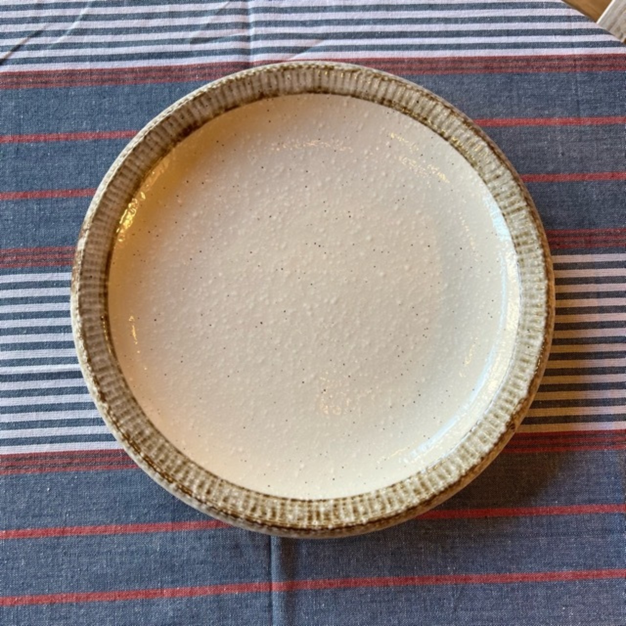 渕錆粉引ディナープレート24.5cm　大皿 日本製 美濃焼 和食器 　和　洋　プレート　Plate